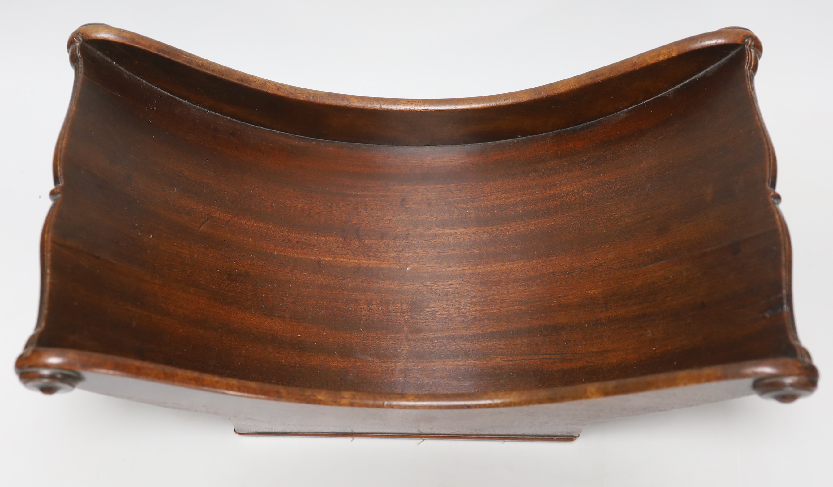 An early 20th century mahogany cheese stand, 37cm wide